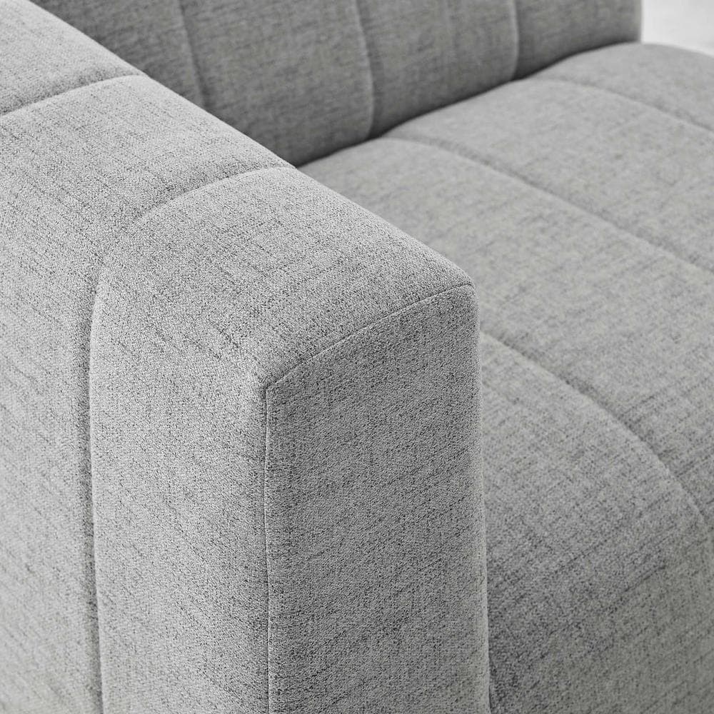 Bartlett 42" Light Gray Polyester Upholstered Left-Arm Lounge Chair