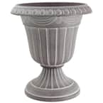 Traditional 16 in. x 18 in. Whitewash Plastic Urn