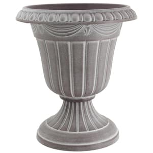 Traditional 13 in. x 15 in. Whitewash Plastic Urn