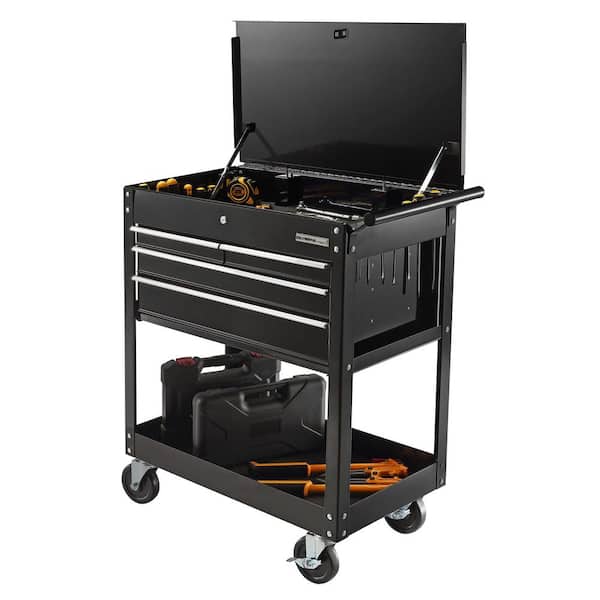 OLYMPIA 30 in. W x 18 in. D 4-Drawer Roller Cabinet Tool Chest in Black
