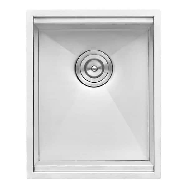 Roma 15 in. Undermount Single Bowl 16-Gauge Stainless Steel Bar Prep Workstation Kitchen Sink with Accessories