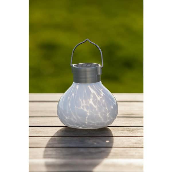 Allsop Outdoor 6 5 In Solar Tea White, Allsop Home And Garden Solar Tea Lantern
