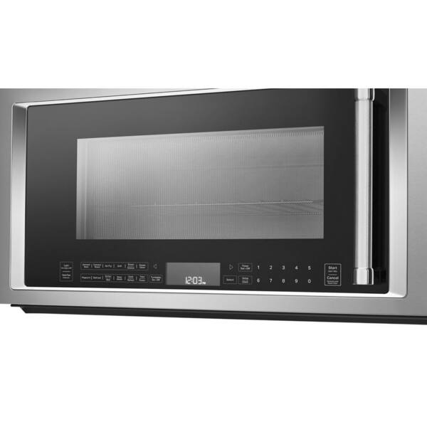 KitchenAid 30 in. W 1.9 cu. ft. 1800-Watt Over the Range Microwave with Air  Fry in PrintShield Stainless KMHC319LPS - The Home Depot