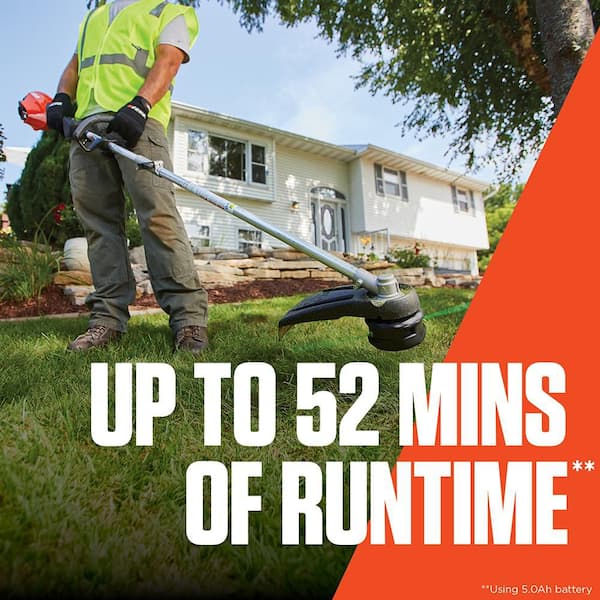 56V X Series Cordless Battery Attachment Capable 17 in. Swath String Trimmer w/ 5.0Ah Battery and Rapid Charger