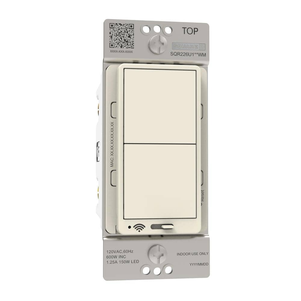 X Series 15 Amp 600-Watt Single-Pole/3-Way Matter Smart Wi-Fi Energy Monitor Rocker Dimmer Light Switch Matte Almond price history on PriceWatchPro