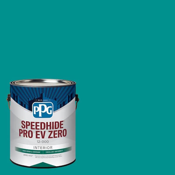 PPG Speedhide Pro EV Zero 1 gal. PPG17-32 Teal We Meet Again Flat Interior Paint