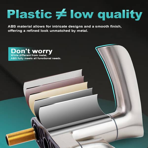 4 in. Centerset Double Handle Waterfall Bathroom Faucet with Pop-Up Drain Included in Brushed Nickel