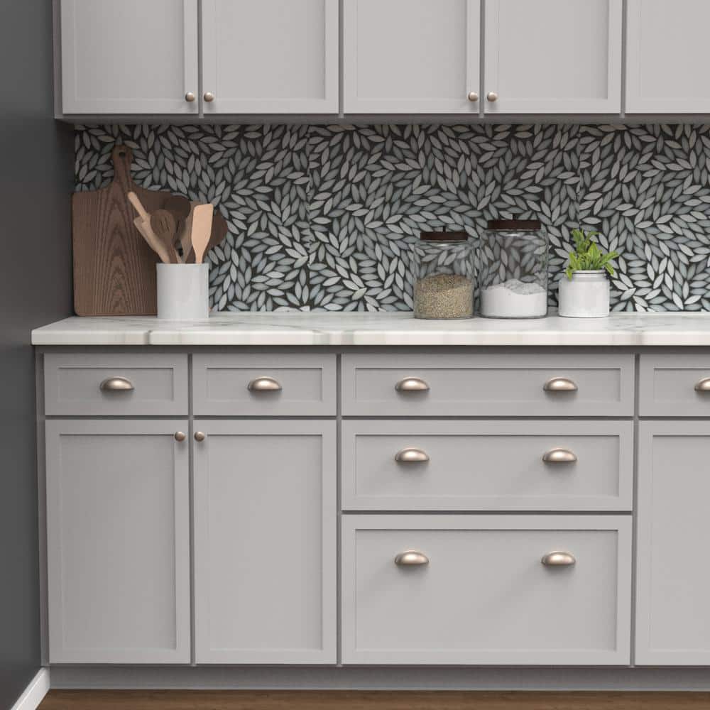 Satin Nickel Brushed Cup Drawer Pulls with Mounting Hardware