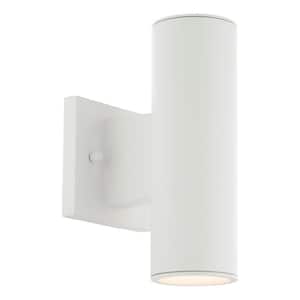 Cylinder White LED Double Up and Down Outdoor Wall Cylinder Light, 3000K