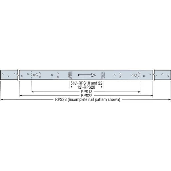 Simpson Strong-Tie RPS 22-5/16 in. 16-Gauge ZMAX Galvanized 