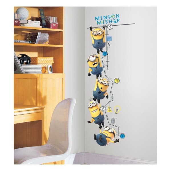 RoomMates 5 in. x 19 in. Despicable Me 2 Growth Chart Peel and Stick Wall Decals