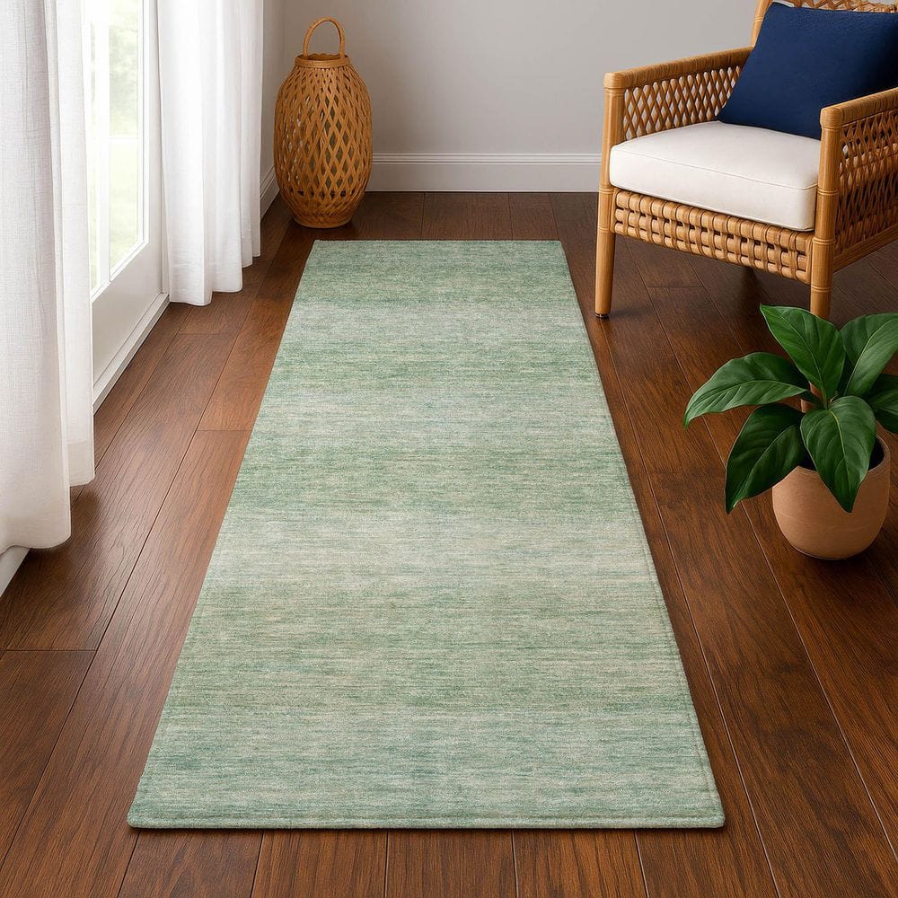 Mayfield Premium Machine Washable Abstract AMF1733 Aqua 2 ft. 3 in. x 7 ft. 6 in. Runner Rug price history on PriceWatchPro