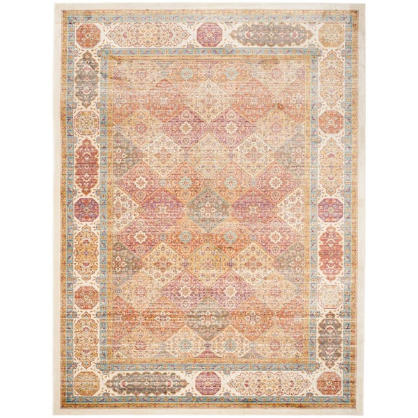 Sevilla 10 x 13 Ivory/Multi Patchwork Area Rug