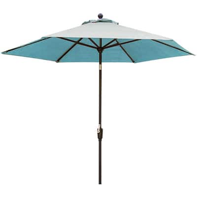Traditions 11 ft. Table Umbrella in Blue