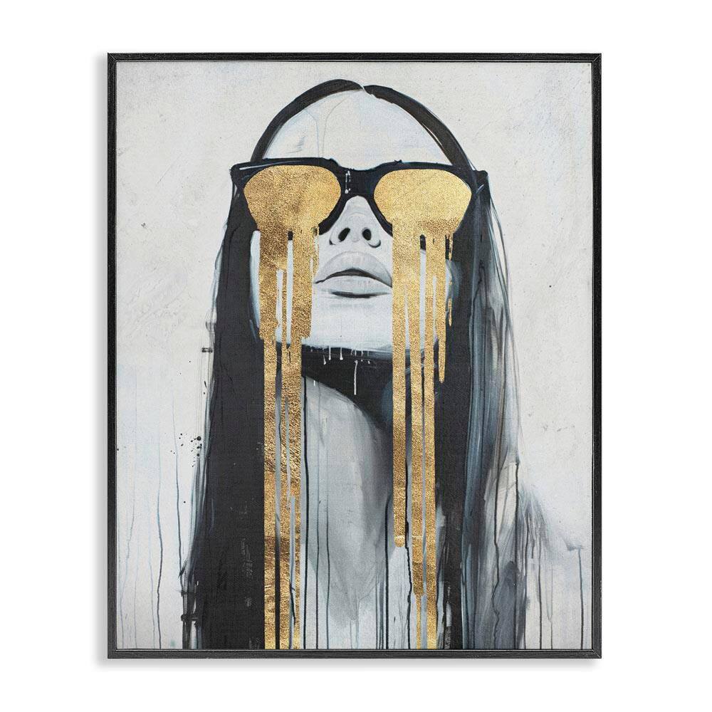 Golden Tears Glam Girl by Svetlana Aleynikova Black Framed People Giclee Art Print 20 in. x 16 in. price history on PriceWatchPro