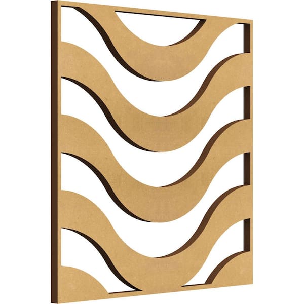 Ekena Millwork 7-3/8 in. x 7-3/8 in. x 1/4 in. MDF Extra Small Parker Decorative Fretwork Wood Wall Panels 20-Pack