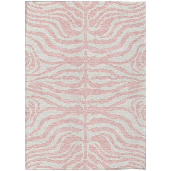 Chantille Machine Washable Indoor/Outdoor Abstract ACN1042 Pink 2 ft. 6 in. x 3 ft. 10 in. Area Rug
