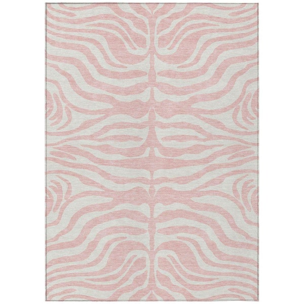 Chantille Machine Washable Indoor/Outdoor Abstract ACN1042 Pink 8 ft. x 10 ft. Area Rug