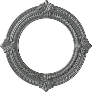 13-1/8 in. x 8 in. I.D. x 5/8 in. Benson Urethane Ceiling Medallion (Fits Canopies upto 8 in.), Platinum