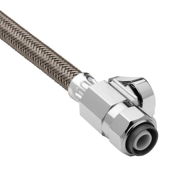 1/2 in. Nom Push Connect x 7/8 in. Ballcock x 12 in. SpeediOne Braided Toilet Connector and 1/4-Turn Angle Valve