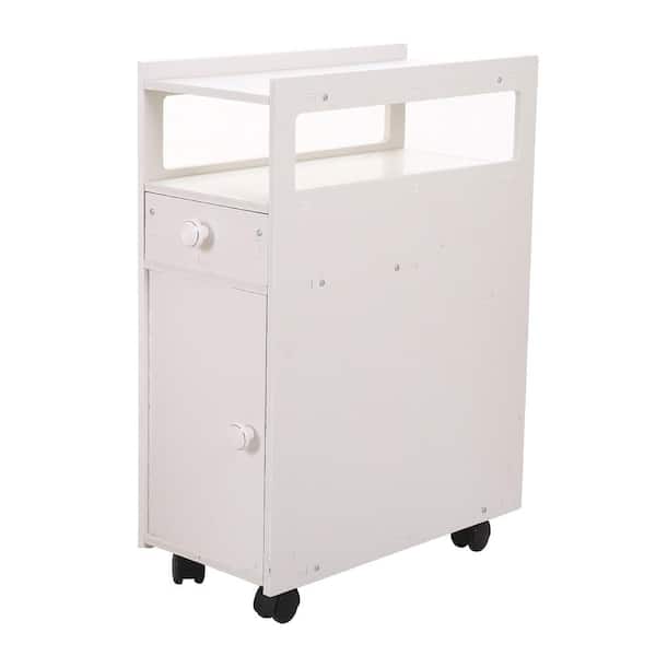 Winado 17.7 in. W x 8.6 D x 24.8 in. H Single Door Floor Cabinet in White