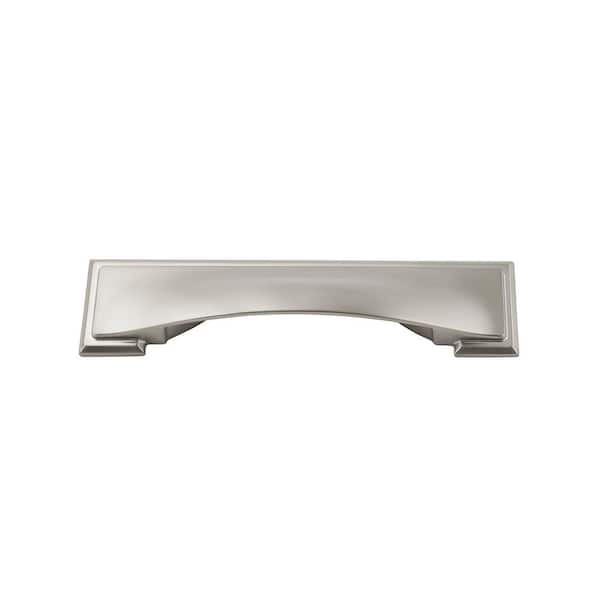 HICKORY HARDWARE Dover 3 in., 3-3/4 in. (96 mm) and 5-1/16 in. (128 mm) Satin Nickel Cup Pull (5-Pack)