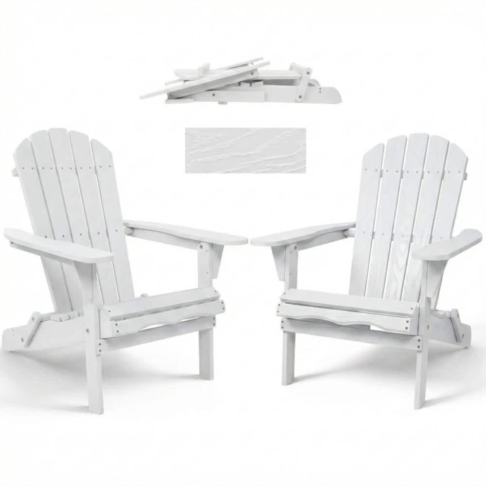 Chair for Garden Outdoor Wooden Folding Embossed Adirondack Chair Solid Wood Lounge Patio Chair with Wood Grain price history on PriceWatchPro