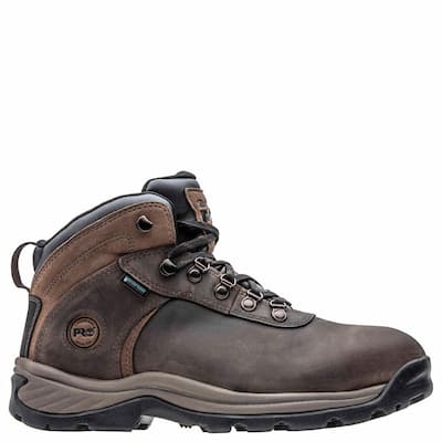 Men's Flume Work Waterproof Hiker Work Boot - Steel Toe - Brown Size 11.5(W)