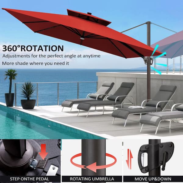 canada patio umbrella Deluxe Offset Patio Umbrella