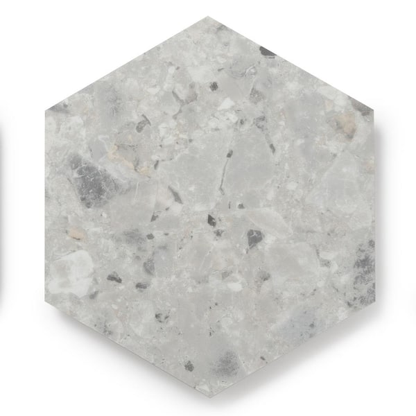 Lucida USA (Sample) MosaiCore Ink Gray Stone Look 28-mil Waterproof Glue Down Vinyl Tile