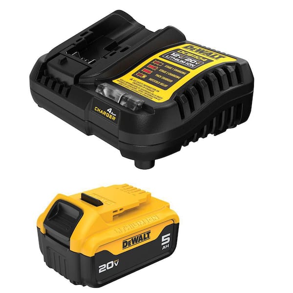 20V MAX Lithium-Ion Starter Kit with 5.0 Ah and 2.0 Ah Batteries and Charger
