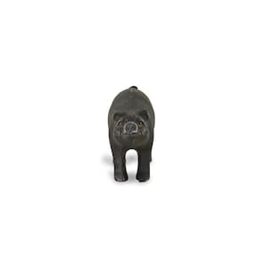 5 in. Black Cast Iron Pig Hand Painted Specialty Sculpture