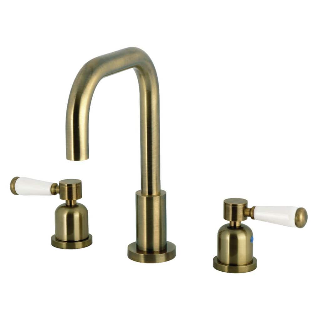 Paris 8 in. Widespread 2-Handle Bathroom Faucet in Antique Brass price history on PriceWatchPro