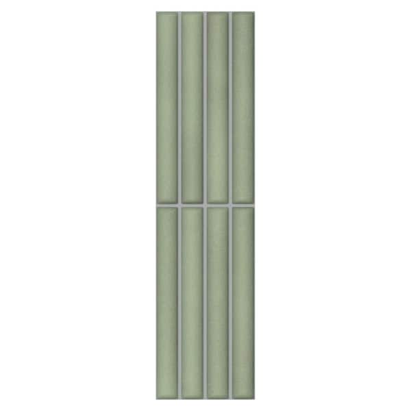 Spanish Lingot 4 in. x 12 in. x 9mm 3D Glazed Fluted Porcelain Wall Tile Mint-Sample