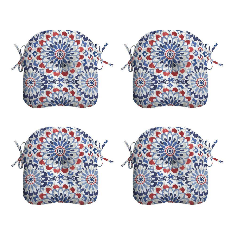 14.5 in. x 15 in. Clark Blue Rectangle Outdoor Seat Cushion (4-Pack) price history on PriceWatchPro