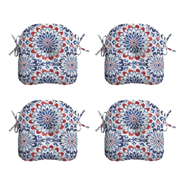 ARDEN 14.5 in. x 15 in. Clark Blue Rectangle Outdoor Seat Cushion (4-Pack)