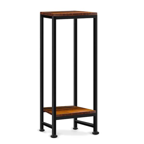 2-Tier Brown Wood Plant Stand(11.8 in. H W x 41 in. H)