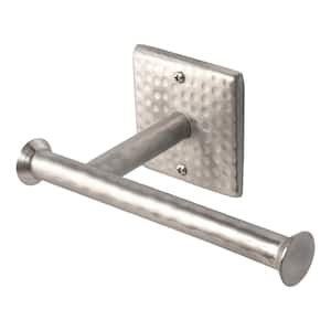 Monarch Hand Hammered Wall Mount Metal Toilet Paper Holder Brushed Nickel