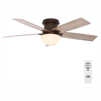 Maxwell 52 in. LED Indoor Mediterranean Bronze Ceiling Fan with Light Kit and Remote Control