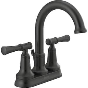 Chamberlain 4 in. Centerset 2-Handle Bathroom Faucet in Matte Black