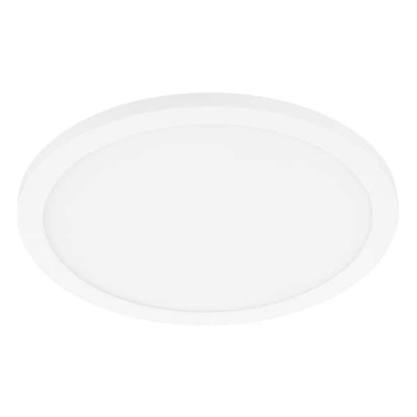 Trago 12 11.81 in. W x 0.51 in. H 1-Light White LED Flush Mount with White Acrylic Shade