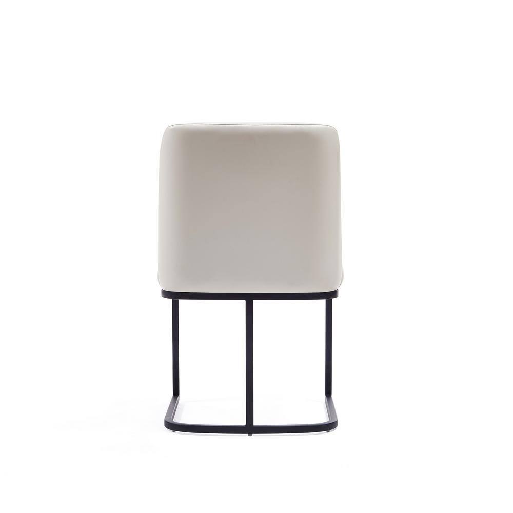 Serena Cream Leatherette Upholstered 8-Piece Dining Chair Set