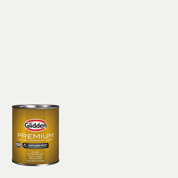 Ppg1001 Glidden Premium 1 qt. PPG1001-1 Delicate White Satin Exterior Latex ...