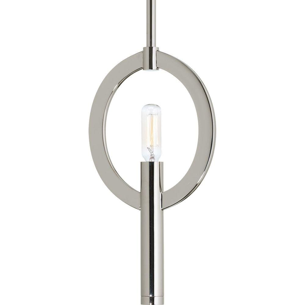 Draper Mid-Century Modern Mini Pendant in Polished Nickel