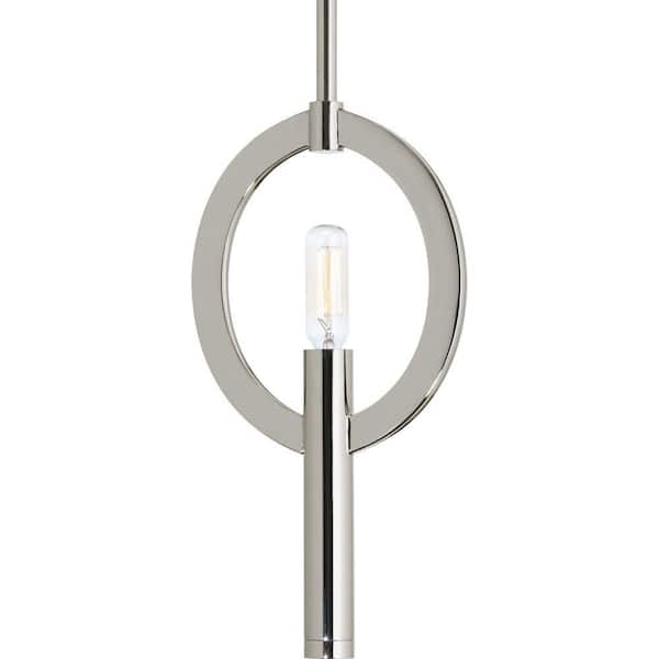 Draper Collection 1-Light Polished Nickel Mini Pendant