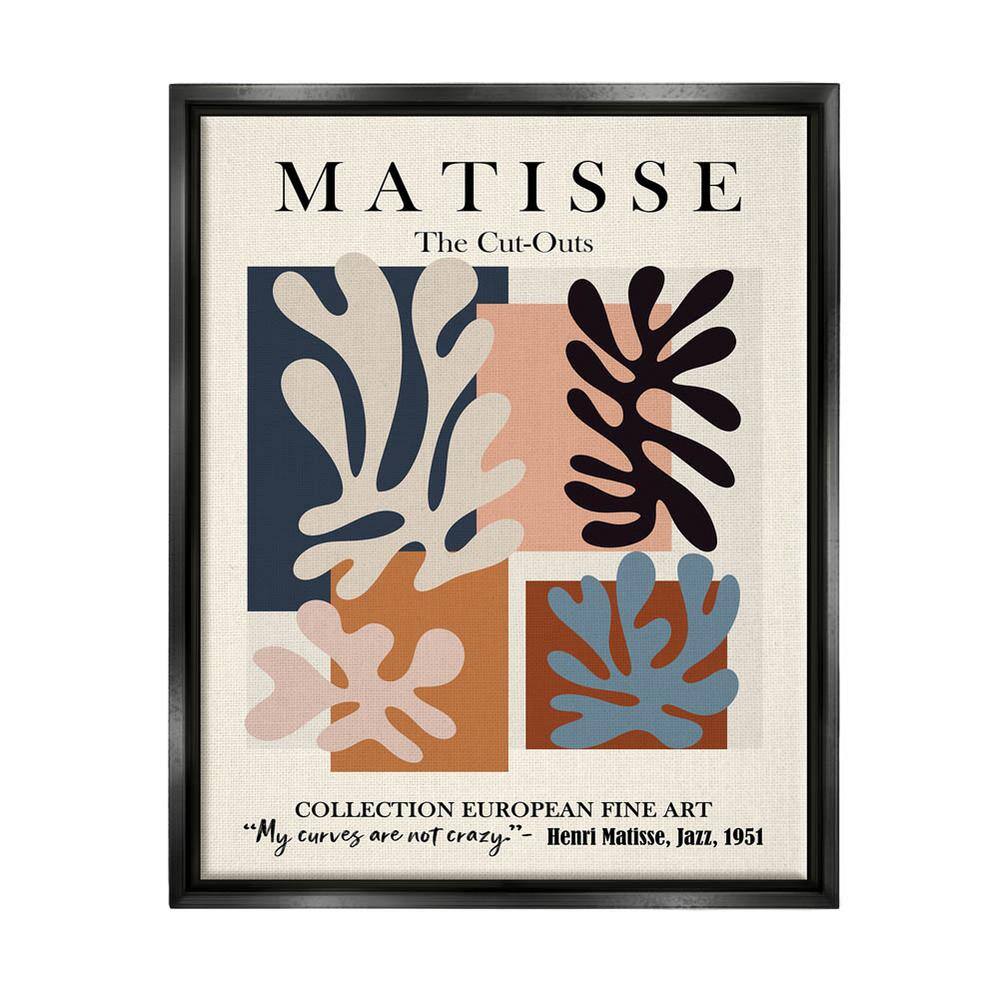 "Matisse Traditional Jazz Abstract Cut Out Forms"" by Ros Ruseva Floater Frame Abstract Wall Art Print 25 in. x 31 in." price history on PriceWatchPro