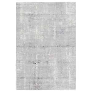 Solace Light Gray/Cream 8 ft. x 10 ft. Abstract Rectangle Area Rug