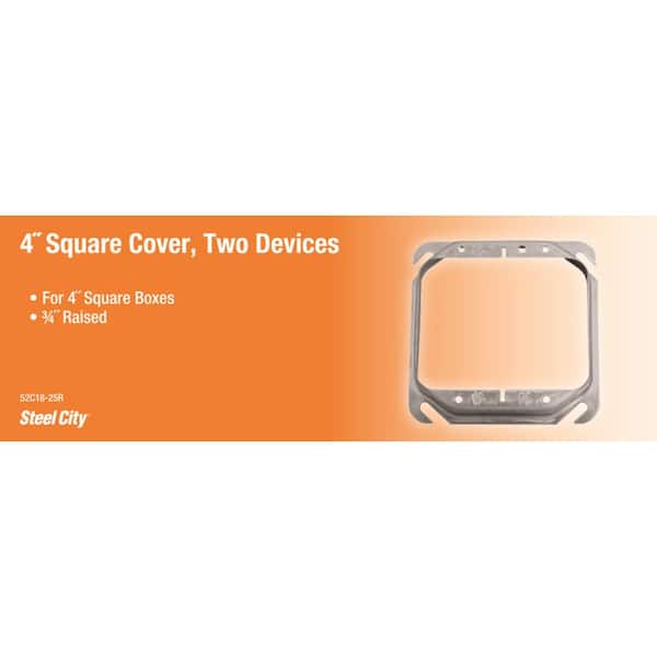 2-Gang Square Mud Ring (52C18-25R)