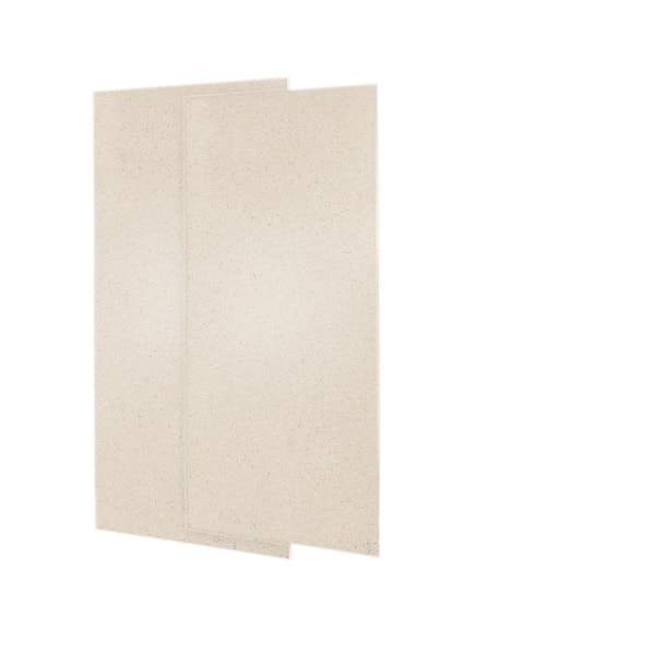 Swan 36 in. x 72 in. 2-piece Easy Up Adhesive Shower Wall Panels in Tahiti Sand