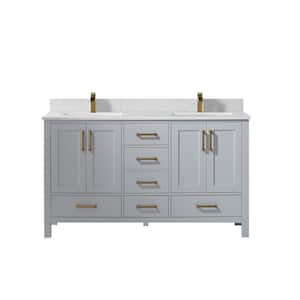 ROSWELL Shannon 48 in. Bath Vanity in Paris Grey with Composite Vanity ...